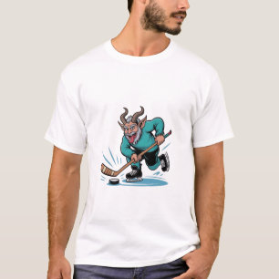 Kerstmis Ijshockey Spelen Griezige Kerst Sport T-shirt