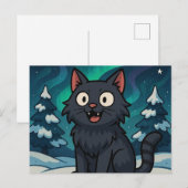 Kerstmis IJslandse Julkat Briefkaart (Voorkant / Achterkant)