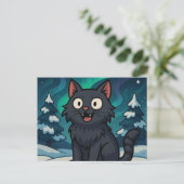 Kerstmis IJslandse Julkat Briefkaart (Staand voorkant)
