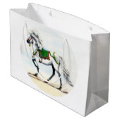 Kerstmis IJslandse paard Groot Cadeauzakje (Achterkant Gekanteld)
