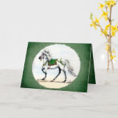 Kerstmis IJslandse paard Kaart (Gele Bloem)