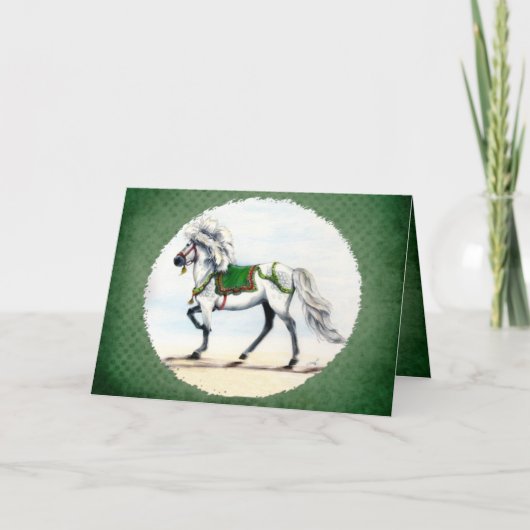 Kerstmis IJslandse paard Kaart (Voorkant)