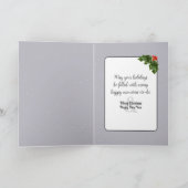 Kerstmis ijsschaatsers op een vijver feestdagen kaart (Binnen)