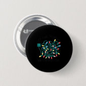 Kerstmis Ik ben prima Alles is prima Verwarde Kers Ronde Button 5,7 Cm (Voorkant /achterkant)