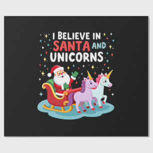 Kerstmis Ik Geloof In Sinterklaas En Eenhoorns Fun Cadeaupapier