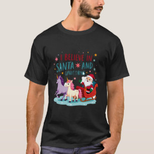 Kerstmis Ik Geloof In Sinterklaas En Eenhoorns Fun T-shirt