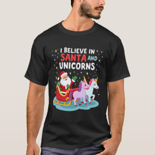 Kerstmis Ik Geloof In Sinterklaas En Eenhoorns Fun T-shirt