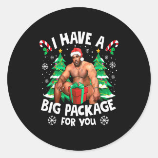 Kerstmis Ik Heb Een Groot Pakket Voor Jou Stoute G Ronde Sticker