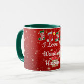 Kerstmis, ik hou van mijn geweldige man mok (Voorkant links)