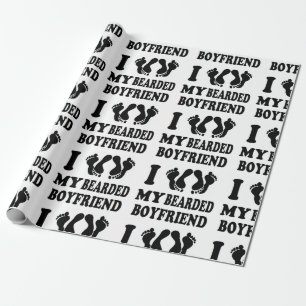 Kerstmis, ik hou van m'n vriendje cadeaupapier