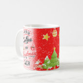 Kerstmis, ik loop op koffie Mok (Voorkant links)