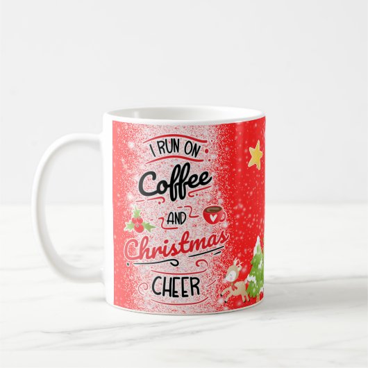 Kerstmis, ik loop op koffie Mok (Links)
