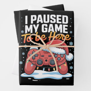 Kerstmis Ik Pauzeerde Mijn Game Om Hier Te Zijn Gr Inpakpapier Vel