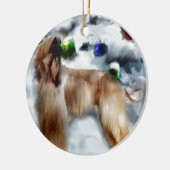 Kerstmis in Afghanistan Keramisch Ornament (Links)