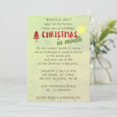 Kerstmis in alle uitnodigingen van een maand (Staand voorkant)