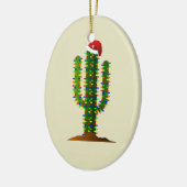 Kerstmis in Arizona Saguaro Cactus Lights Keramisch Ornament (Links)