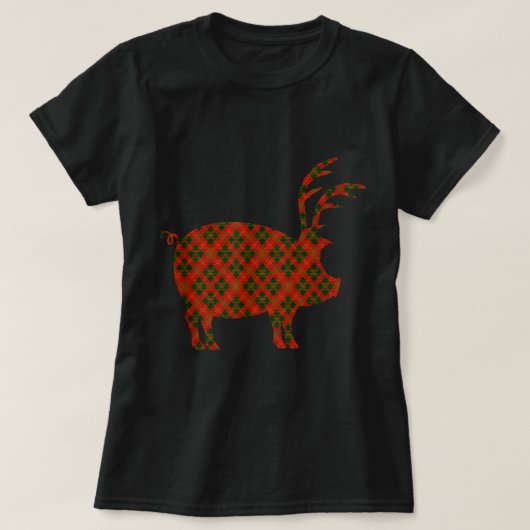 Kerstmis in Arkansas Tshirt met Razorback Reinde (Design voorkant)