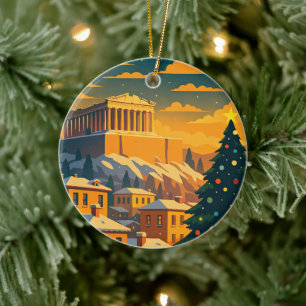 Kerstmis in Athene Ornament • Feestelijke Griekenl