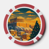 Kerstmis in Athene Poker Chips – Feestelijke Griek (Achterkant)