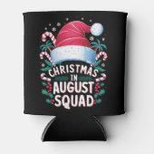 Kerstmis in augustus Squad Grappige Zomer Kerstmis Blikjeskoeler (Voorkant)