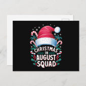 Kerstmis in augustus Squad Grappige Zomer Kerstmis Feestdagenkaart (Voorkant / Achterkant)