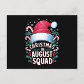 Kerstmis in augustus Squad Grappige Zomer Kerstmis Feestdagenkaart (Voorkant)