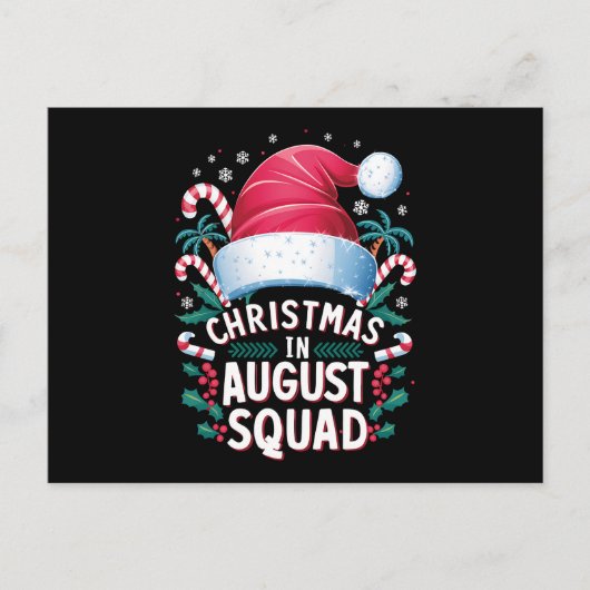 Kerstmis in augustus Squad Grappige Zomer Kerstmis Feestdagenkaart (Voorkant)