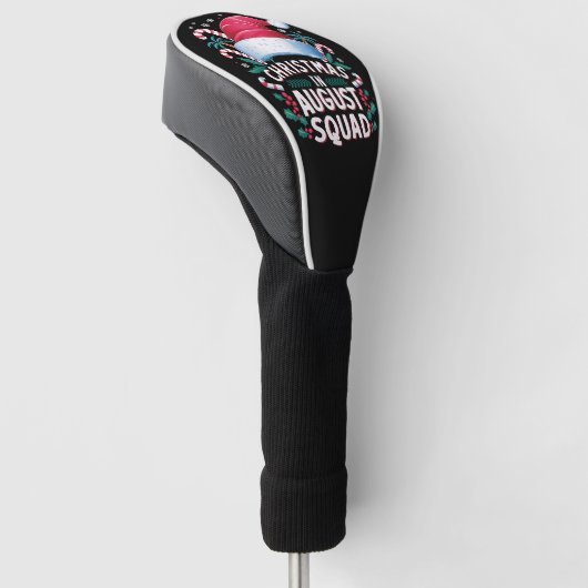 Kerstmis in augustus Squad Grappige Zomer Kerstmis Golfheadcover (Schuin)