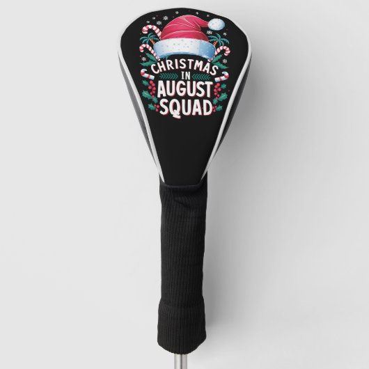 Kerstmis in augustus Squad Grappige Zomer Kerstmis Golfheadcover (Voorkant)