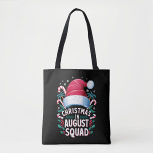Kerstmis in augustus Squad Grappige Zomer Kerstmis Tote Bag