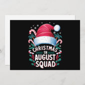 Kerstmis In Augustus Team Grappige Zomer Kerstmis Feestdagenkaart (Voorkant / Achterkant)
