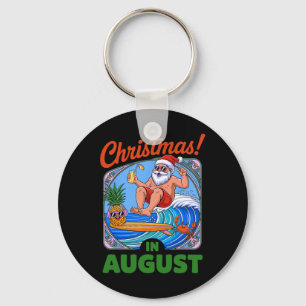Kerstmis in augustus zomer vakantie grappige kerst sleutelhanger