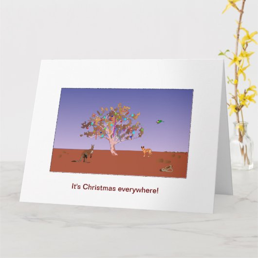 Kerstmis in Australië Kaart (Gele Bloem)