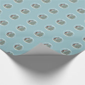 Kerstmis in Australië met sneeuw en een kangoeroe Cadeaupapier (Hoek)