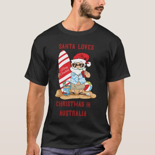 Kerstmis in Australië T-Shirt (Voorkant)