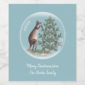Kerstmis in Australië Wijn Etiket (Enkel label)