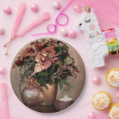 Kerstmis in Beige, Bruin en Brons Papieren Bordje (Feest)