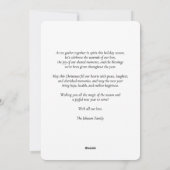 Kerstmis in besneeuwde winter (rond) feestdagenkaart (Achterkant)