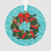 Kerstmis in Birdorable Warblers Ornament (achterkant)