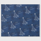 Kerstmis in blauw cadeaupapier (Vlak)
