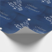 Kerstmis in blauw cadeaupapier (Hoek)