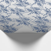 Kerstmis in blauw en zilver cadeaupapier (Hoek)