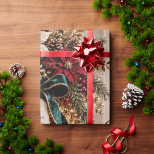 Kerstmis in Bourgondië Seizoen van Zegeningen Cadeaupapier