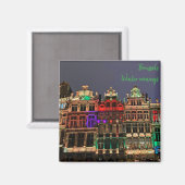 Kerstmis in Brussel, België reis souvenir Magneet (Voorkant / Achterkant)