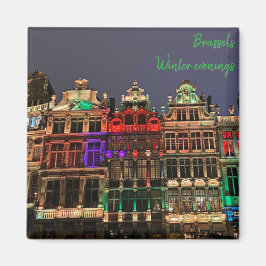 Kerstmis in Brussel, België reis souvenir Magneet