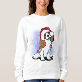 Kerstmis in Cavalier Spaniel Blenheim Trui (Voorkant)