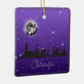 Kerstmis in Chicago, Illinois Keramisch Ornament (Rechts)