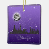 Kerstmis in Chicago, Illinois Keramisch Ornament (Links)