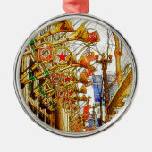 Kerstmis in Chicago Metalen Ornament (Voorkant)
