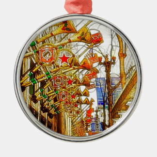 Kerstmis in Chicago Metalen Ornament